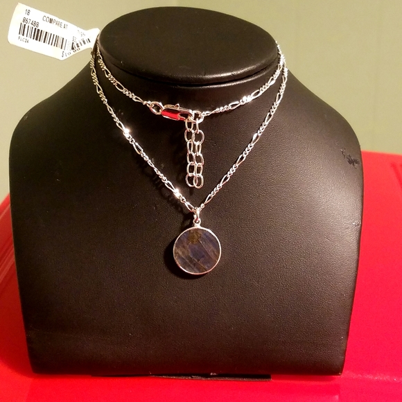 NWT One-of-a-Kind HandCrafted Artisan Silver Soldered Irridescent Glass Necklace - Picture 3 of 11